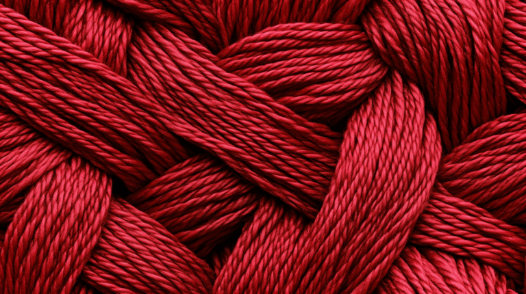 Skein of red yarn