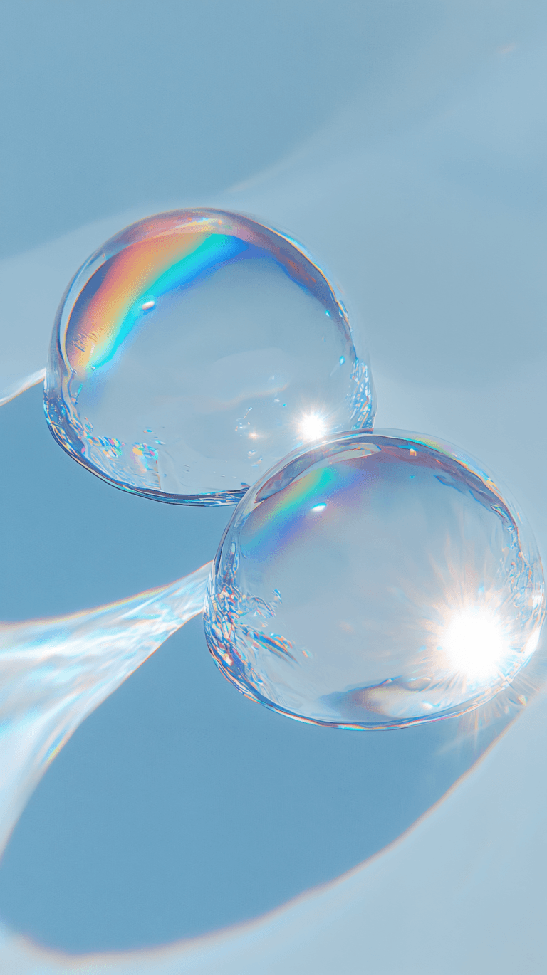 Translucent water spheres