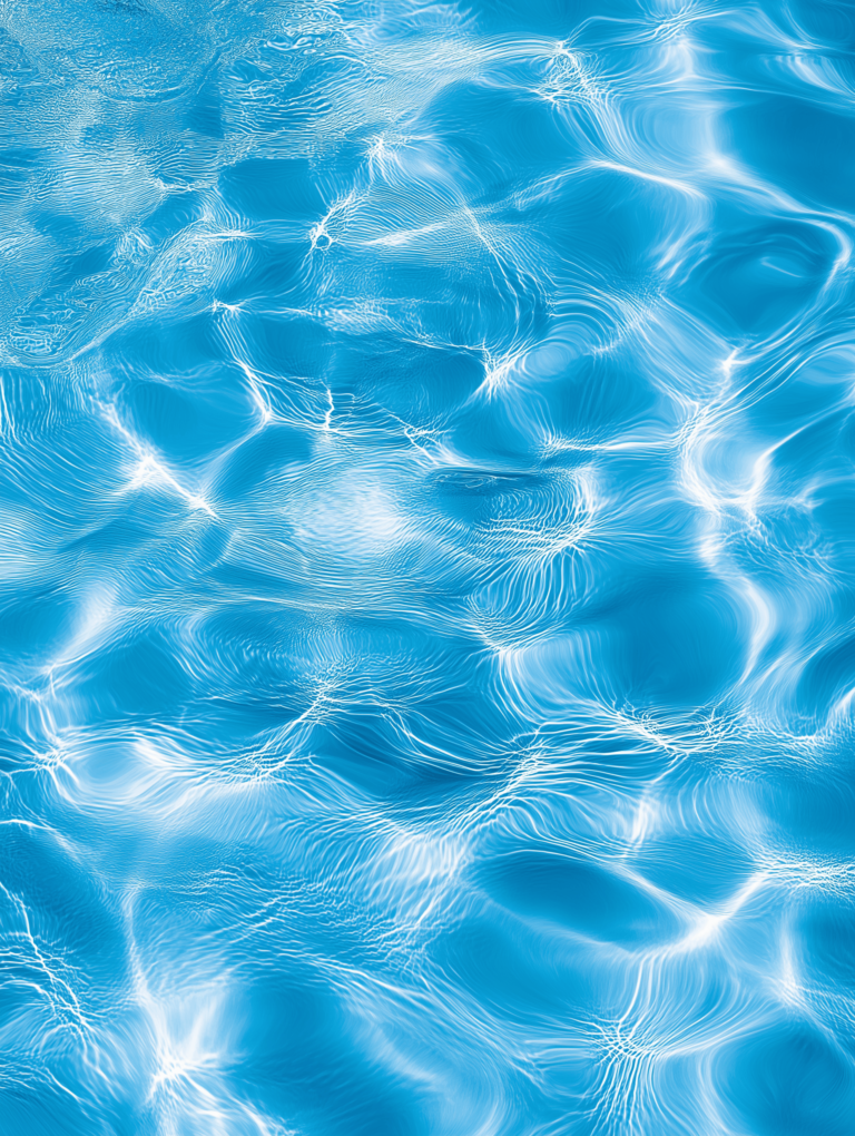 blue water in the pool