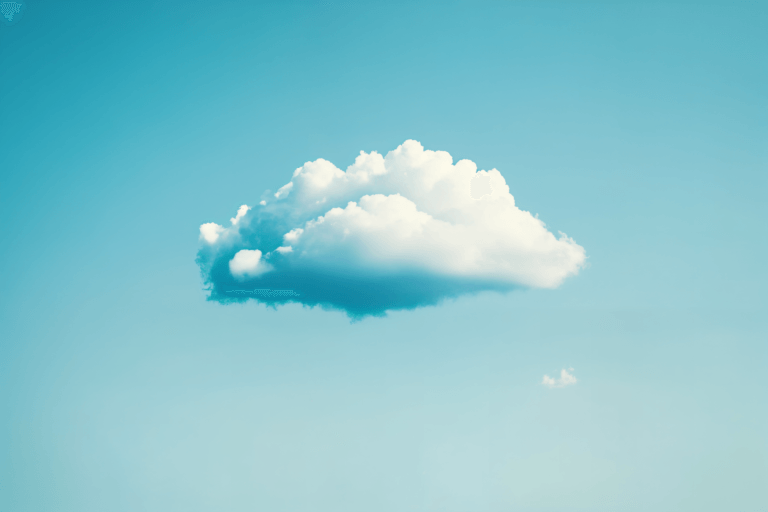 cloud floating in a sky