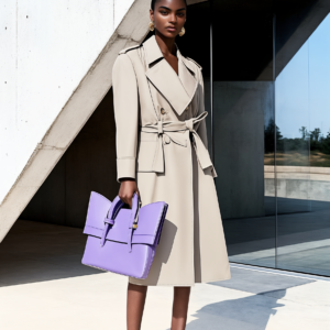 high-fashion editorial shot in a modern architectural