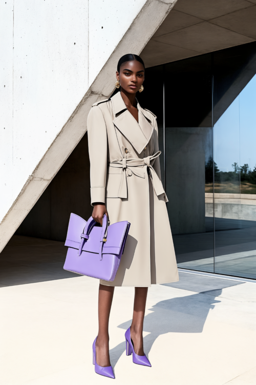 high-fashion editorial shot in a modern architectural