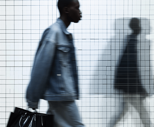 Black man wearing a denim jacket